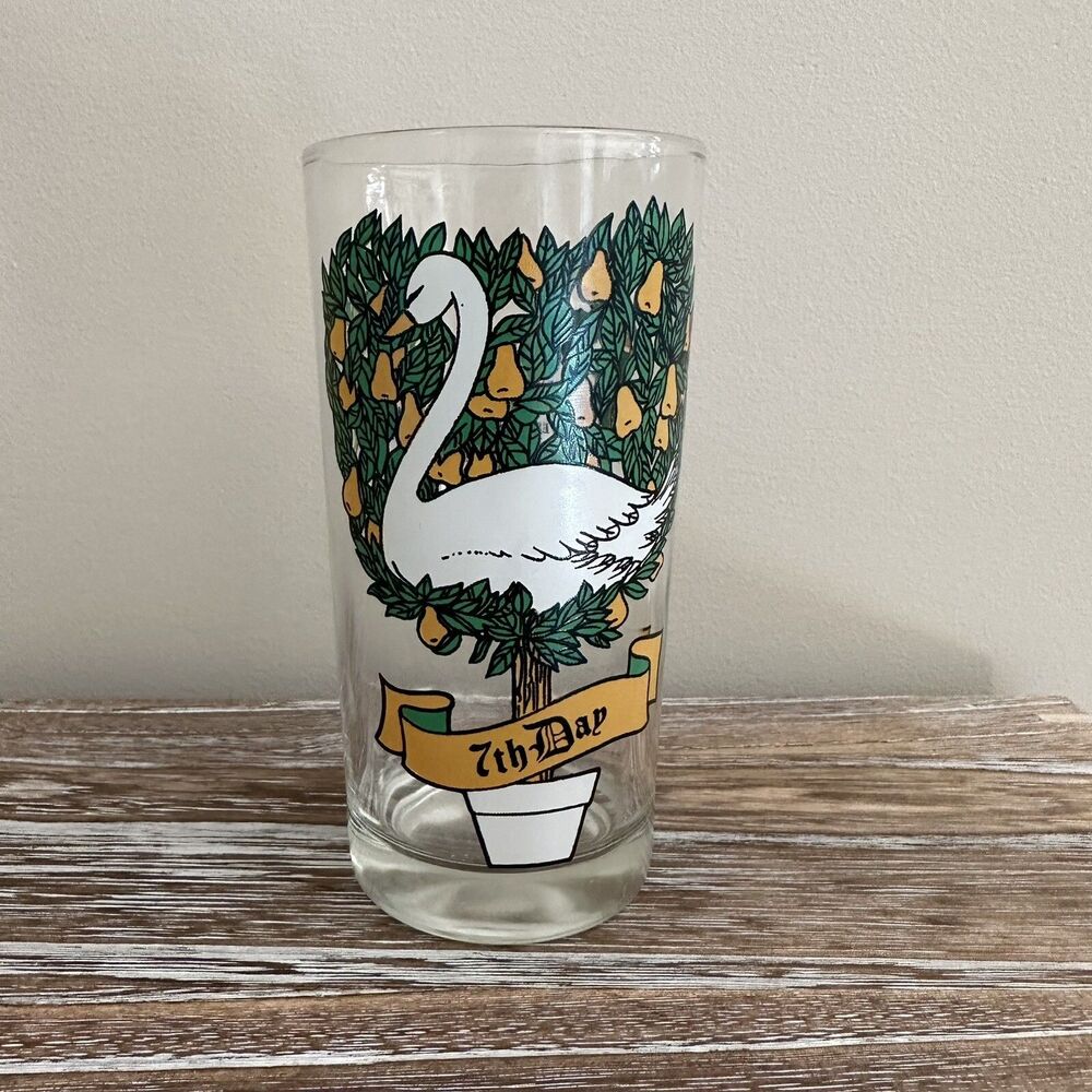 Vintage 12 Days Of Christmas Indiana Glass Tumbler Replacement 7th Day Glass